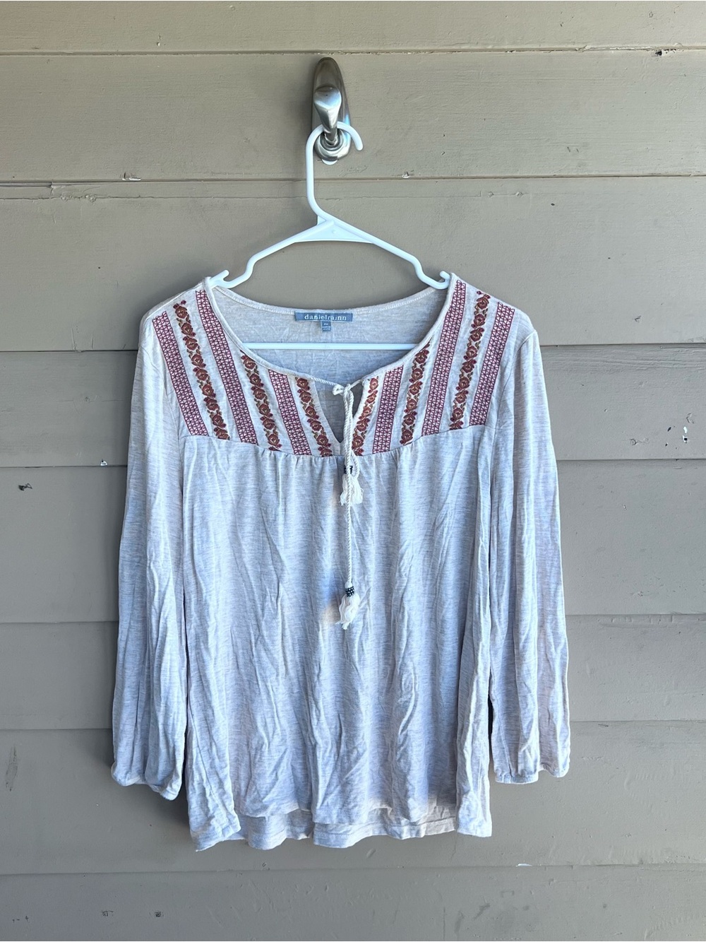 Daniel Rainn Boho Long Sleeve Top Size MP